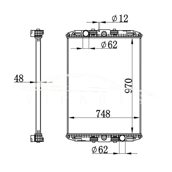 DAF F95 RADIADOR 0076449 1288560 NISSENS 614190