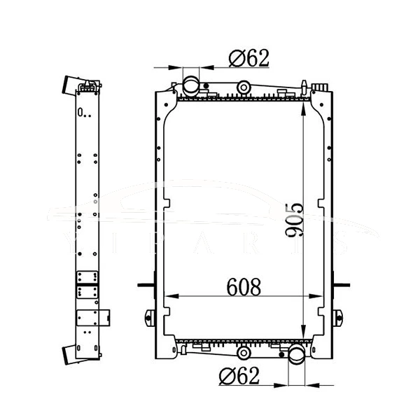 DAF F85 RADIADOR 1241583 1628621 1265520 NISSENS 61427A