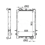 DAF F85 RADIADOR 1241583 1628621 1265520 NISSENS 61427A