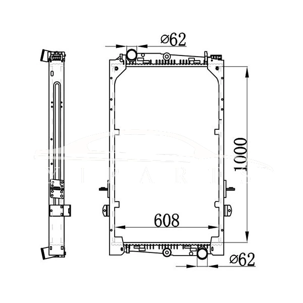 DAF F85 RADIADOR 1628623 1432145 NISSENS 61446A