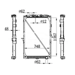 DAF XF105 RADIADOR 1739550 1674136 NISSENS 61447