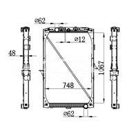 DAF XF105 RADIADOR 1739550 1674136 NISSENS 61447