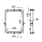 DAF LF45 RADIADOR 1405176 1405413 1407725 NISSENS 61443A
