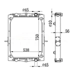 DAF LF55 RADIADOR 1403169 1407723 NISSENS 61444A