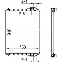 RADIADOR HINO MT 16041-E0050 16081-6250