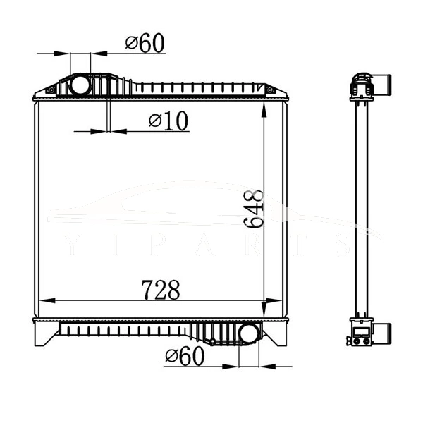 RADIADOR HINO MT 16090-5572 16090-5592