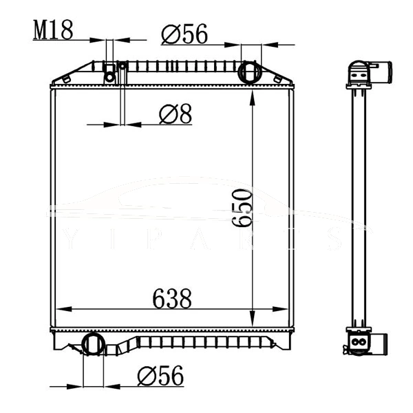 RADIADOR HINO MT 16041-E0560