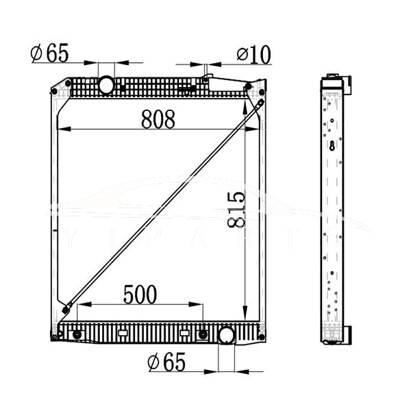 MERCEDES-BENZ ACTROS RADIADOR 942.500.09.03 942.500.15.03 NISSENS 62652A
