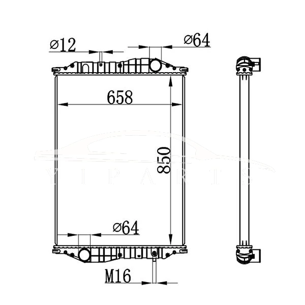 MERCEDES-BENZ KASSBOHRER RADIADOR 835.117.80.00 NISSENS 69600A