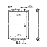 MERCEDES-BENZ KASSBOHRER RADIADOR 835.117.80.00 NISSENS 69600A