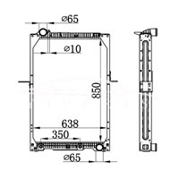 MERCEDES-BENZ NG90 RADIADOR AL 652.501.49.01 652.501.67.01 NISSENS 62657A