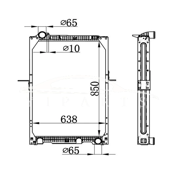 MERCEDES-BENZ NG90 RADIADOR MT 652.501.49.01 652.501.67.01
