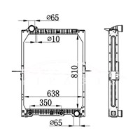 MERCEDES-BENZ NG90 RADIADOR EN 652.501.16.01 NISSENS 62646A