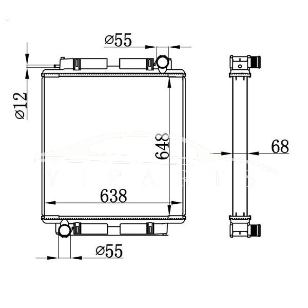 MERCEDES-BENZ AUTOBÚS RADIADOR MT A382.500..01.02