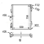 MERCEDES-BENZ ATEGO RADIADOR MT A9585000403KZ