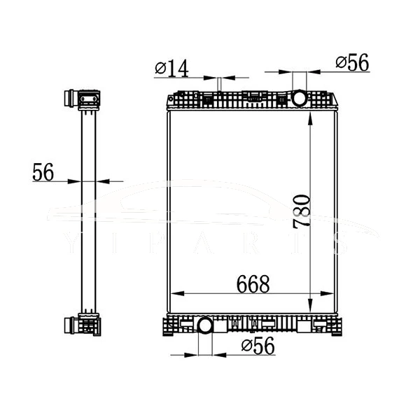 MERCEDES-BENZ RADIADOR MT A940.500.15.03