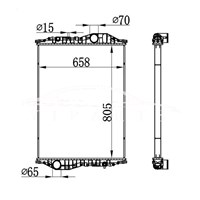 MERCEDES-BENZ KASSBOHRER' C457 RADIADOR MT 81061016451 NISSENS 696090