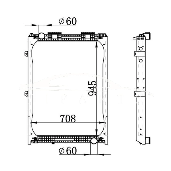 MAN MT RADIADOR 81.06101.6407 NISSENS 62870A