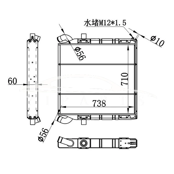 RADIADOR SCANIA MT 1100630 NISSENS 64070