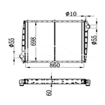 RADIADOR SCANIA MT 1356371 1516491 NISSENS 64068A