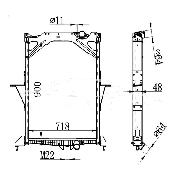 VOLVO FH MT RADIADOR 20460178 1676436 NISSENS 65466A