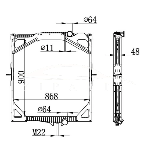 RADIADOR VOLVO MT 1276435 1676435 NISSENS 65462A