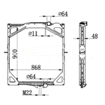 RADIADOR VOLVO MT 1276435 1676435 NISSENS 65462A