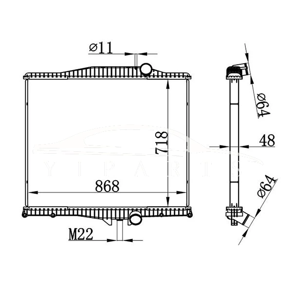 RADIADOR VOLVO MT 1010801 1003499 1003617
