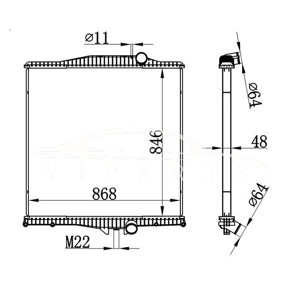 RADIADOR VOLVO MT 1003616 21137366 3MF5580M2