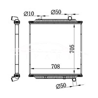 RADIADOR VOLVO MT 20810099 85000662 NISSENS 654760 DT 6.35217 NRF 519798 509798