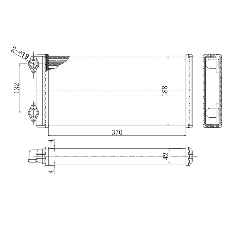Radiador de motor automático 1624373 para VOLVO F Serie Intercambio de calentador